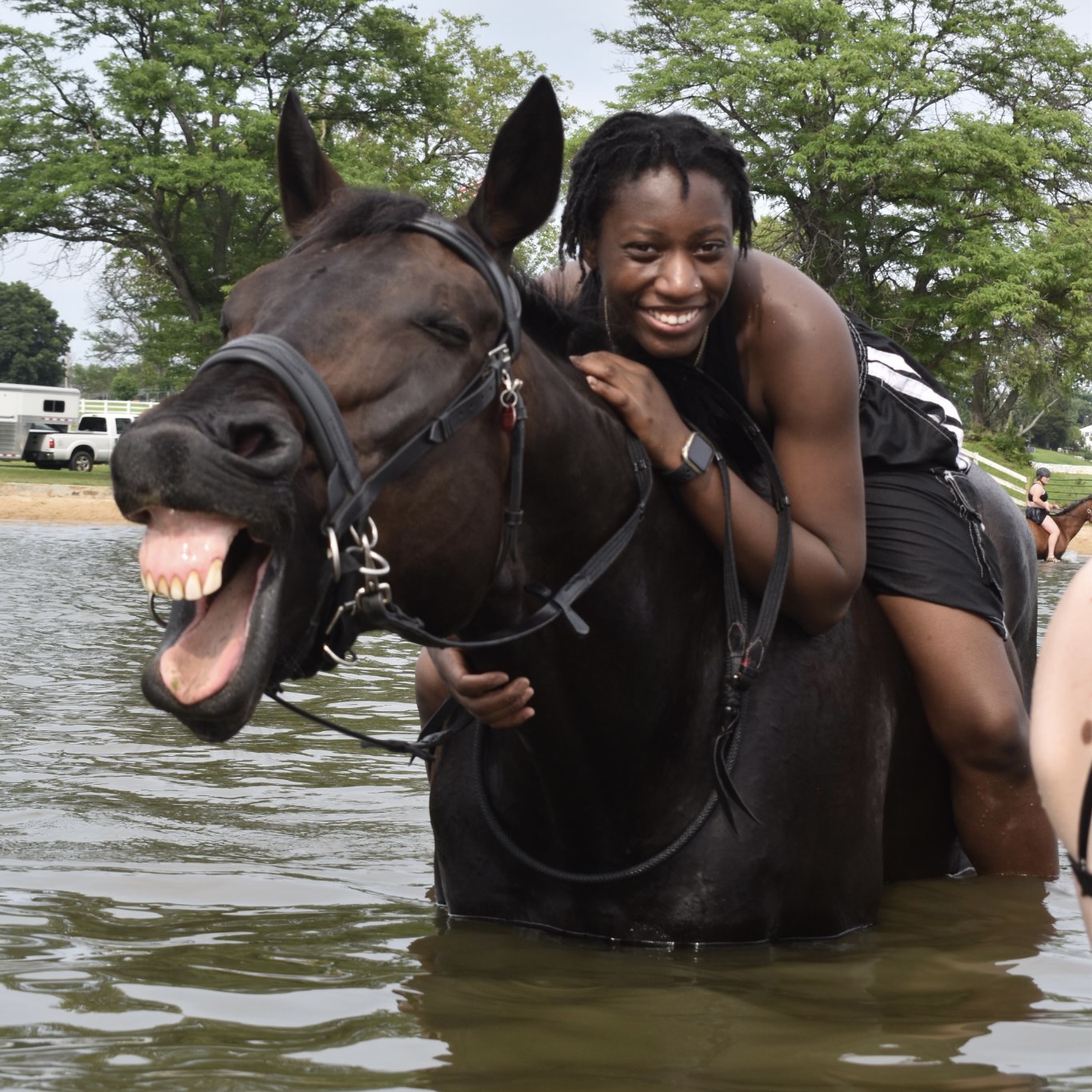 Tia & Mocha at Horse Swim 2022